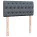 Cama box spring con colchón terciopelo gris oscuro 100x200 cm