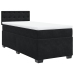 Cama box spring con colchón terciopelo negro 100x200 cm