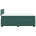 Cama box spring con colchón terciopelo verde oscuro 120x190 cm