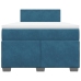 Cama box spring con colchón terciopelo azul oscuro 120x190 cm