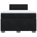 Cama box spring con colchón terciopelo negro 120x190 cm