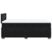 Cama box spring con colchón terciopelo negro 120x190 cm