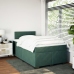 Cama box spring con colchón terciopelo verde oscuro 120x190 cm