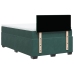 Cama box spring con colchón terciopelo verde oscuro 120x190 cm