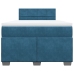 Cama box spring con colchón terciopelo azul oscuro 120x190 cm