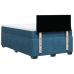 Cama box spring con colchón terciopelo azul oscuro 120x190 cm