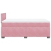 Cama box spring con colchón terciopelo rosa 120x190 cm