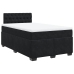 Cama box spring con colchón terciopelo negro 120x190 cm