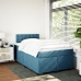 Cama box spring con colchón terciopelo azul oscuro 120x190 cm