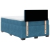 Cama box spring con colchón terciopelo azul oscuro 120x190 cm