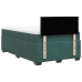 Cama box spring con colchón terciopelo verde oscuro 120x200 cm