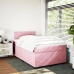 Cama box spring con colchón terciopelo rosa 120x200 cm