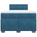 Cama box spring con colchón terciopelo azul oscuro 120x200 cm