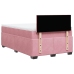 Cama box spring con colchón terciopelo rosa 120x200 cm