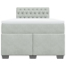 Cama box spring con colchón terciopelo gris claro 120x200 cm