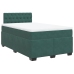 Cama box spring con colchón terciopelo verde oscuro 120x200 cm