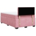 Cama box spring con colchón terciopelo rosa 120x200 cm