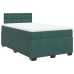 Cama box spring con colchón terciopelo verde oscuro 120x200 cm