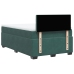 Cama box spring con colchón terciopelo verde oscuro 120x200 cm