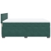 Cama box spring con colchón terciopelo verde oscuro 140x190 cm