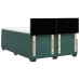 Cama box spring con colchón terciopelo verde oscuro 140x190 cm