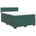 Cama box spring con colchón terciopelo verde oscuro 140x190 cm