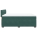 Cama box spring con colchón terciopelo verde oscuro 140x190 cm