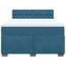 Cama box spring con colchón terciopelo azul oscuro 140x190 cm