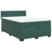 Cama box spring con colchón terciopelo verde oscuro 140x190 cm