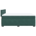 Cama box spring con colchón terciopelo verde oscuro 140x190 cm