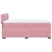 Cama box spring con colchón terciopelo rosa oscuro 140x200 cm