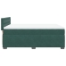 Cama box spring con colchón terciopelo verde oscuro 140x200 cm