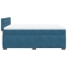 Cama box spring con colchón terciopelo azul oscuro 140x200 cm