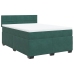 Cama box spring con colchón terciopelo verde oscuro 160x200 cm