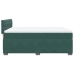 Cama box spring con colchón terciopelo verde oscuro 160x200 cm