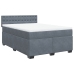 Cama box spring con colchón terciopelo gris oscuro 160x200 cm