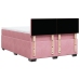 Cama box spring con colchón terciopelo rosa 160x200 cm