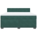 Cama box spring con colchón terciopelo verde oscuro 180x200 cm