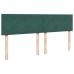 Cama box spring con colchón terciopelo verde oscuro 180x200 cm