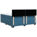 Cama box spring con colchón terciopelo azul 180x200 cm