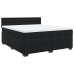 Cama box spring con colchón terciopelo negro 180x200 cm