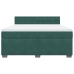 Cama box spring con colchón terciopelo verde oscuro 180x200 cm