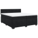 Cama box spring con colchón terciopelo negro 200x200 cm