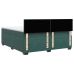 Cama box spring con colchón terciopelo verde oscuro 200x200 cm