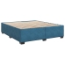 Cama box spring con colchón terciopelo azul oscuro 200x200 cm