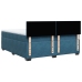 Cama box spring con colchón terciopelo azul oscuro 200x200 cm