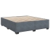 Cama box spring con colchón terciopelo gris oscuro 200x200 cm