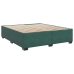 Cama box spring con colchón terciopelo verde oscuro 200x200 cm