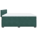 Cama box spring con colchón terciopelo verde oscuro 200x200 cm