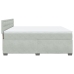 Cama box spring con colchón terciopelo gris claro 200x200 cm